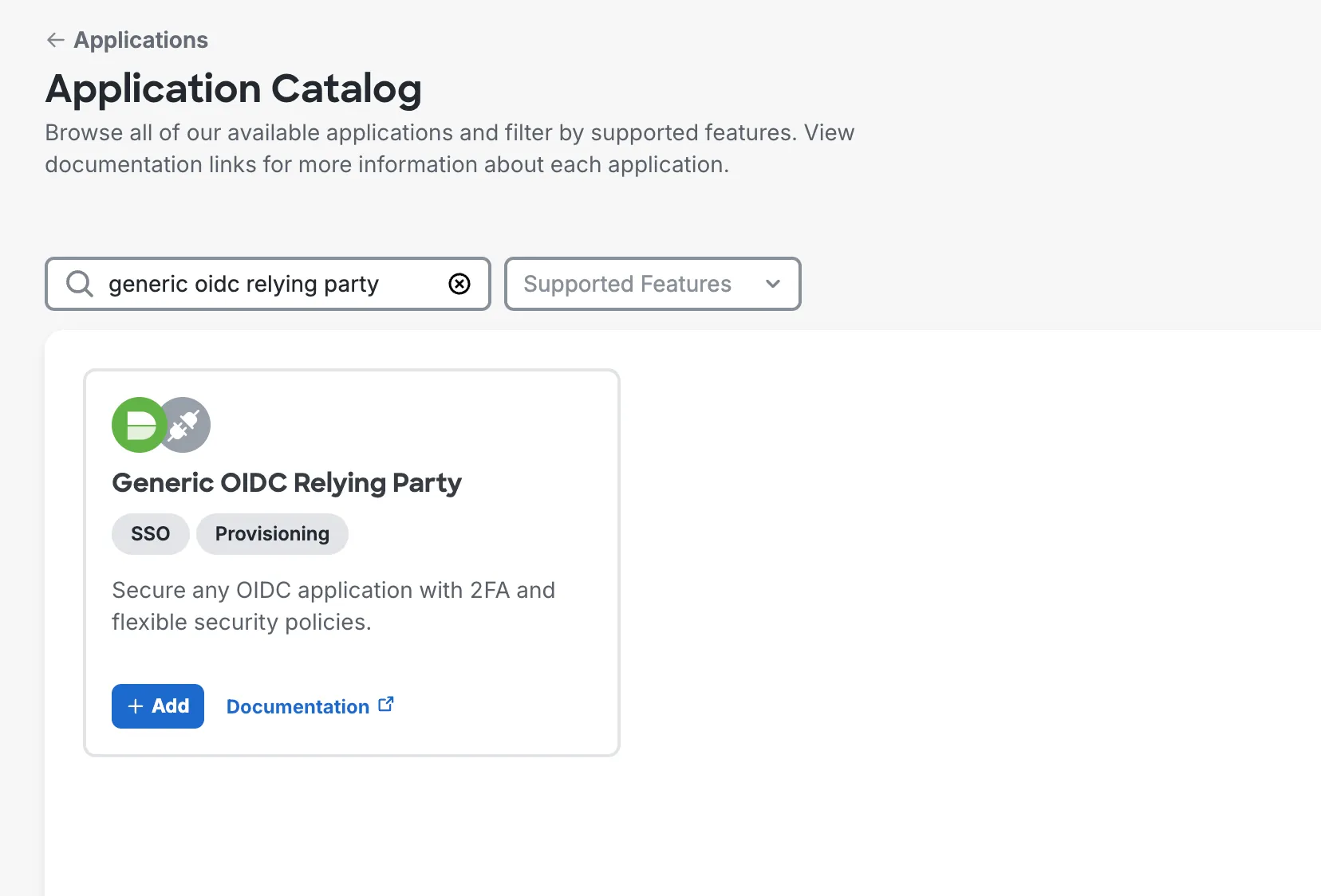 Create OIDC Application
